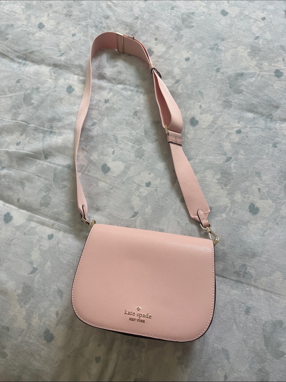 kate spade Pale Pink Saffiano Leather Crossbody Bag